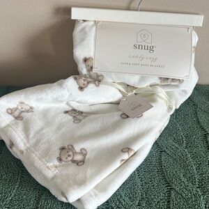 Snug Super Soft Baby Blanket Teddy Bear 🧸 Ivory White NEW!